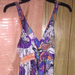 Silk v neck midi dress